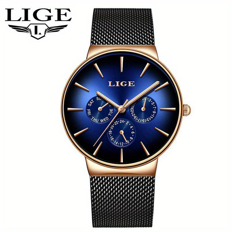 LIGE Men's Luxury Watch