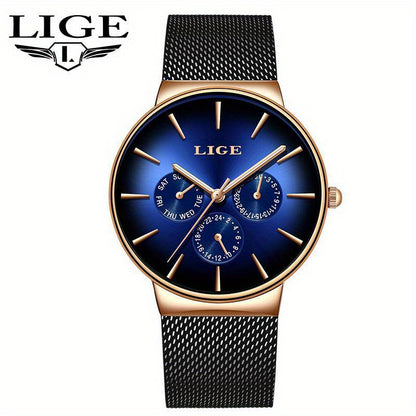 LIGE Men's Luxury Watch