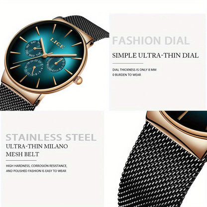 LIGE Men's Luxury Watch