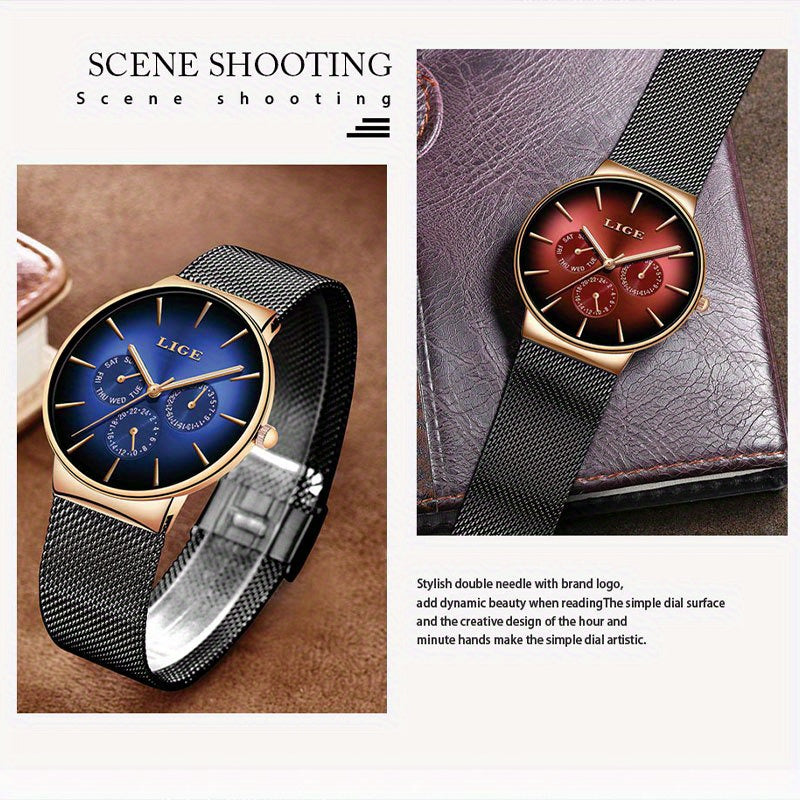 LIGE Men's Luxury Watch