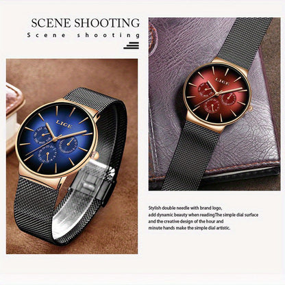 LIGE Men's Luxury Watch