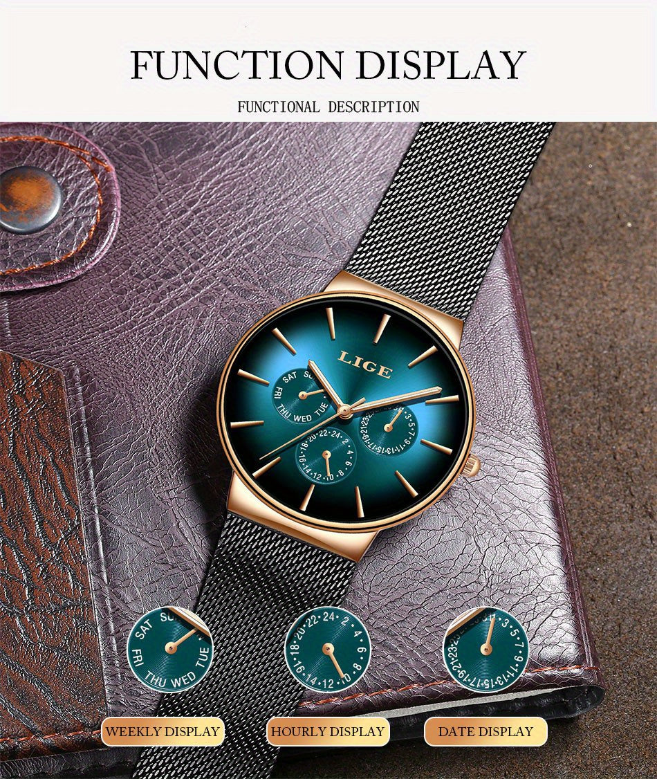 LIGE Men's Luxury Watch