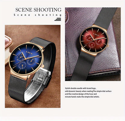 LIGE Men's Luxury Watch