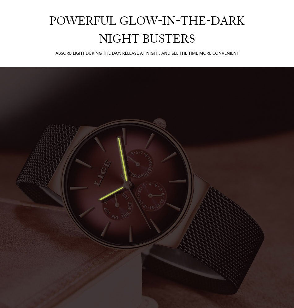 LIGE Men's Luxury Watch