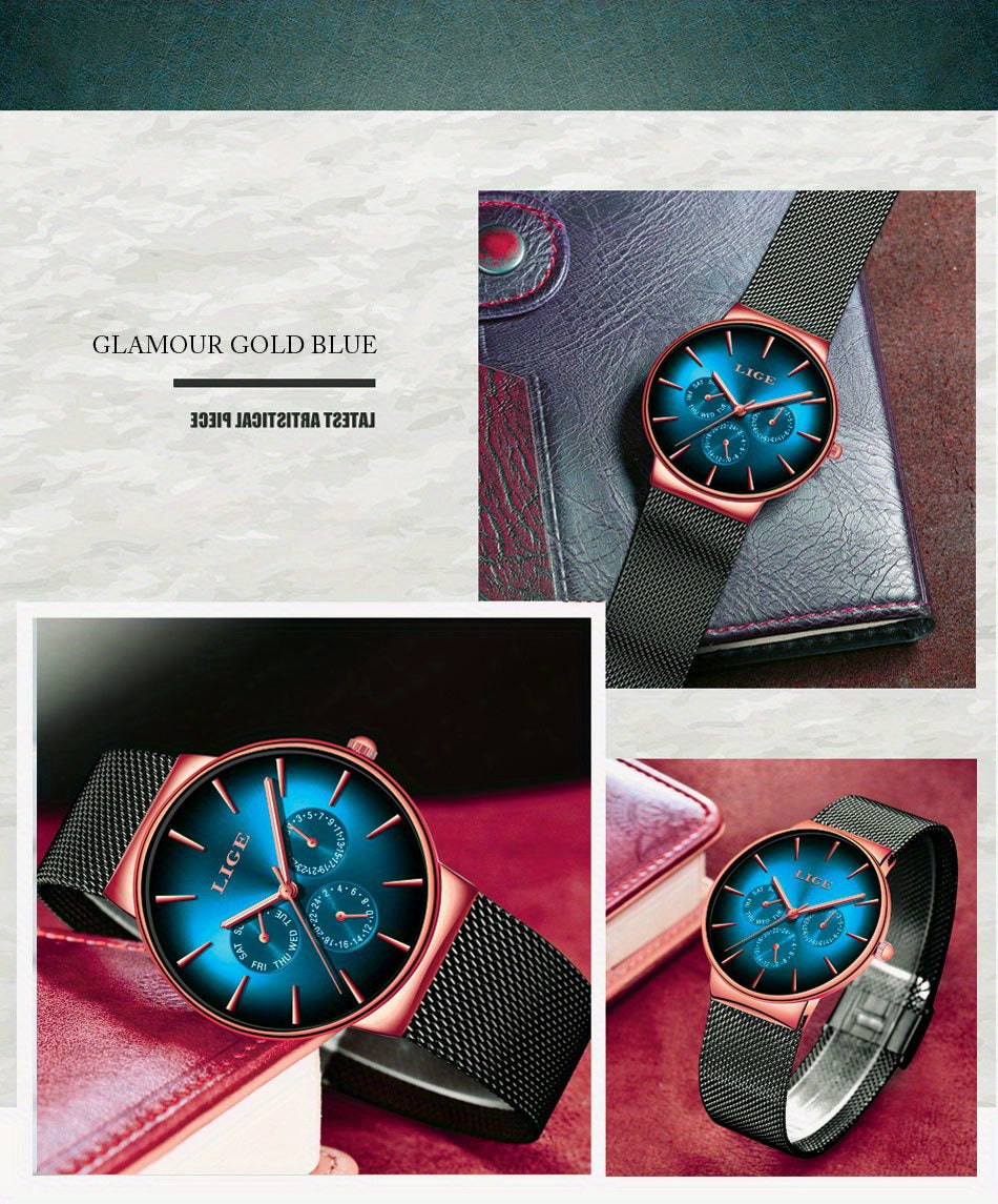 LIGE Men's Luxury Watch