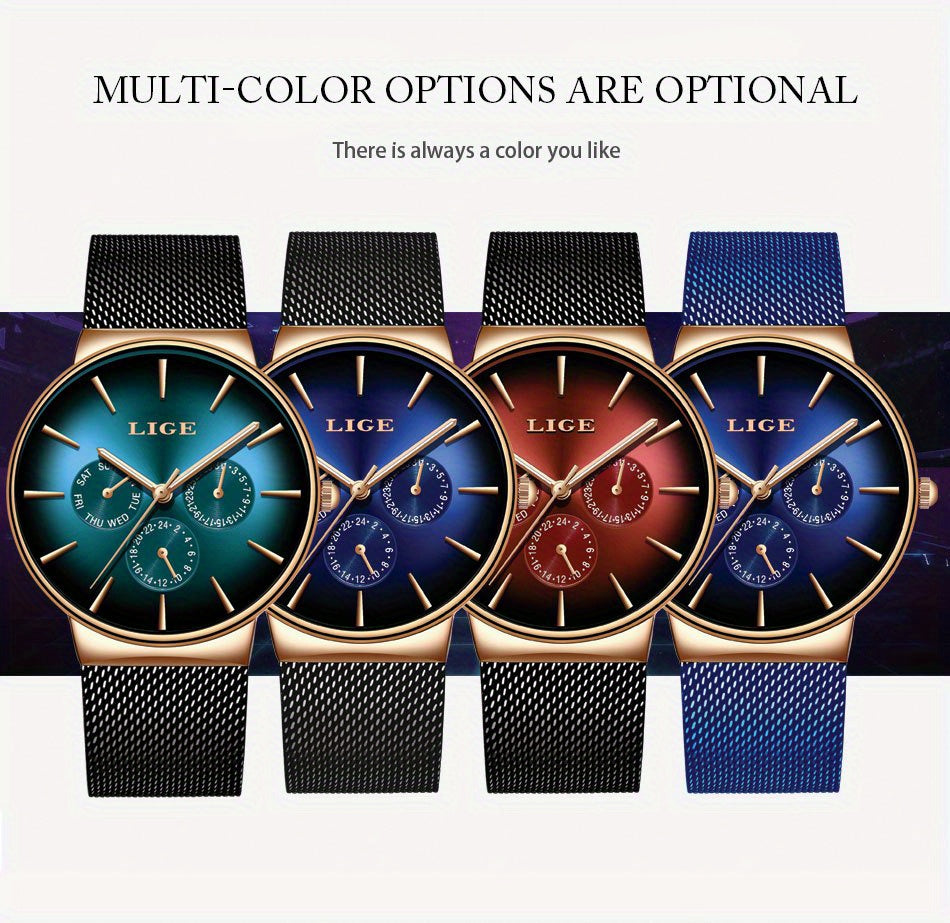 LIGE Men's Luxury Watch