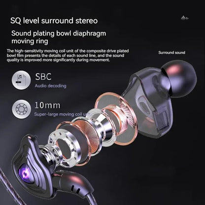 9D Super Bass Wired Earphones - HD Mic & Noise-Canceling 3.5mm