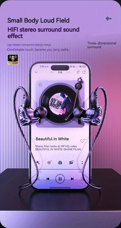 9D Super Bass Wired Earphones - HD Mic & Noise-Canceling 3.5mm