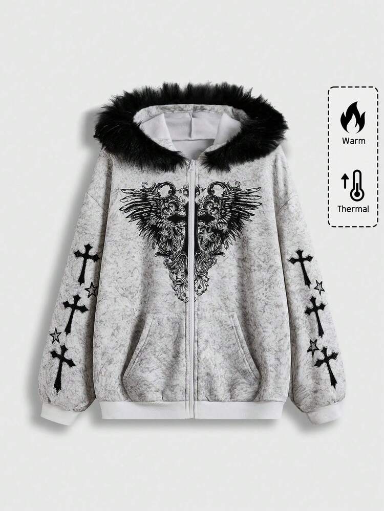 ROMWE Unisex Hoodie - Gothic Y2K