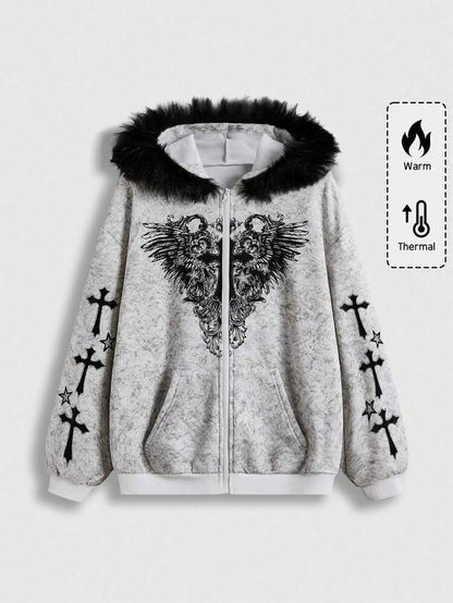 ROMWE Unisex Hoodie - Gothic Y2K