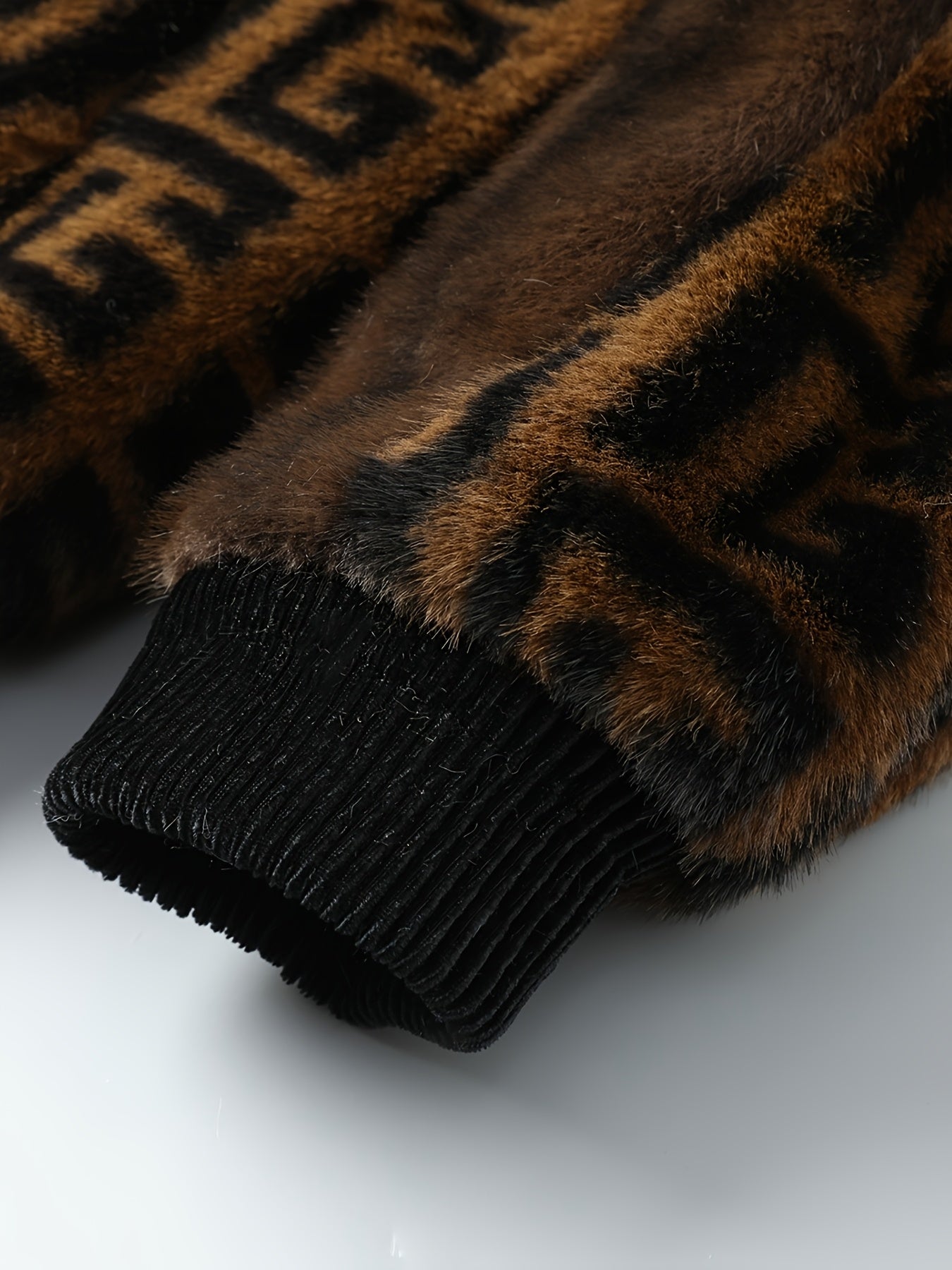 NOIR COUTURE “VANTAGE” Monogram Fleece Jacket