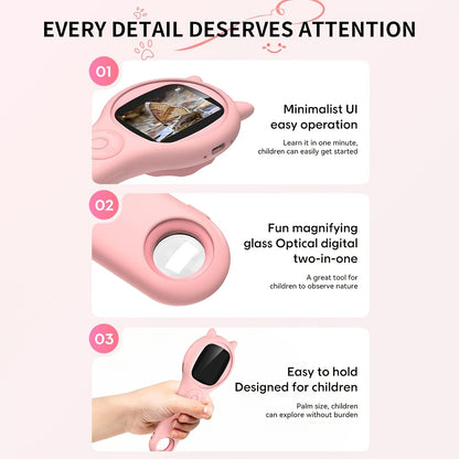 RIVGOT Kinder-Handmikroskop – 2 MP, 2" IPS-Digitaldisplay