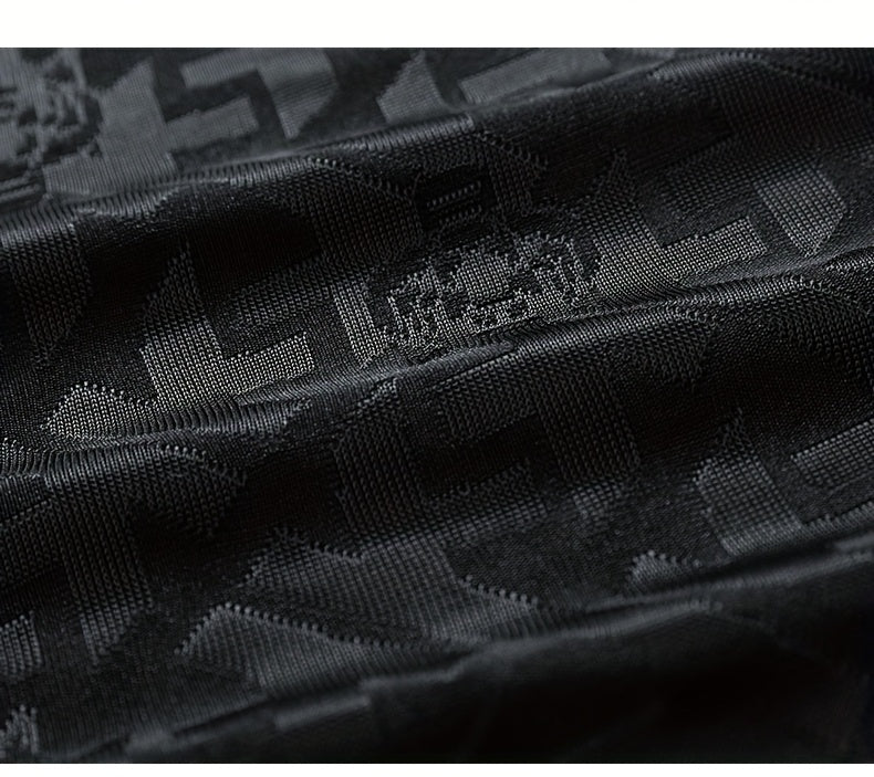 Men's Jacquard Summer Shirt - Ice Feel Round Neck