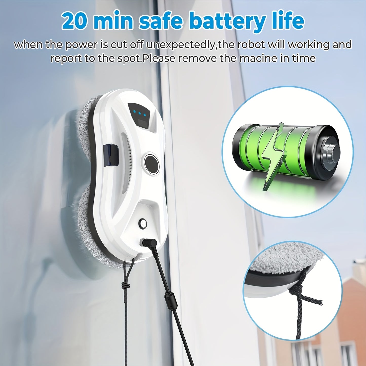 Intelligent Automatic Window Cleaner - Remote Controlled