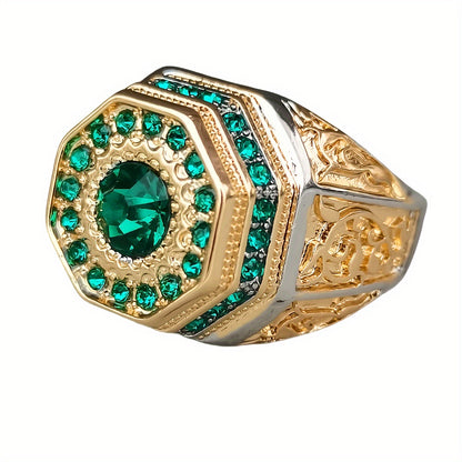 Retro Totem Two-Tone Ring