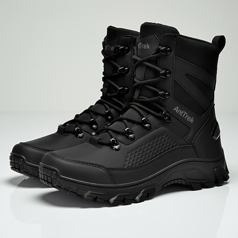 Men's Combat Boots - Wear-Resistant Hiking Thick-Sole