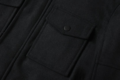 Men's Autumn/Winter Tweed Coat - Business Double-Breasted Wool