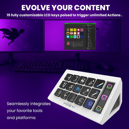 Live Streaming Controller - 15 Keys Programmable Desktop Panel
