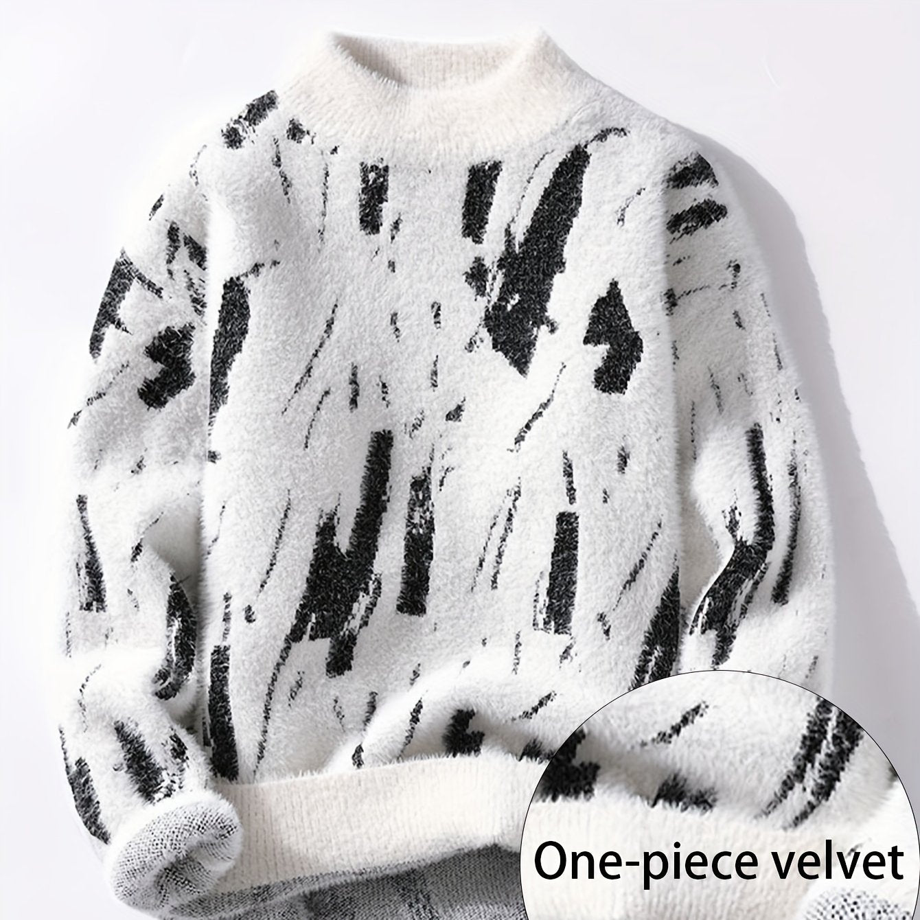 Men's Color Block Pullover Sweater - Crew Neck Knit