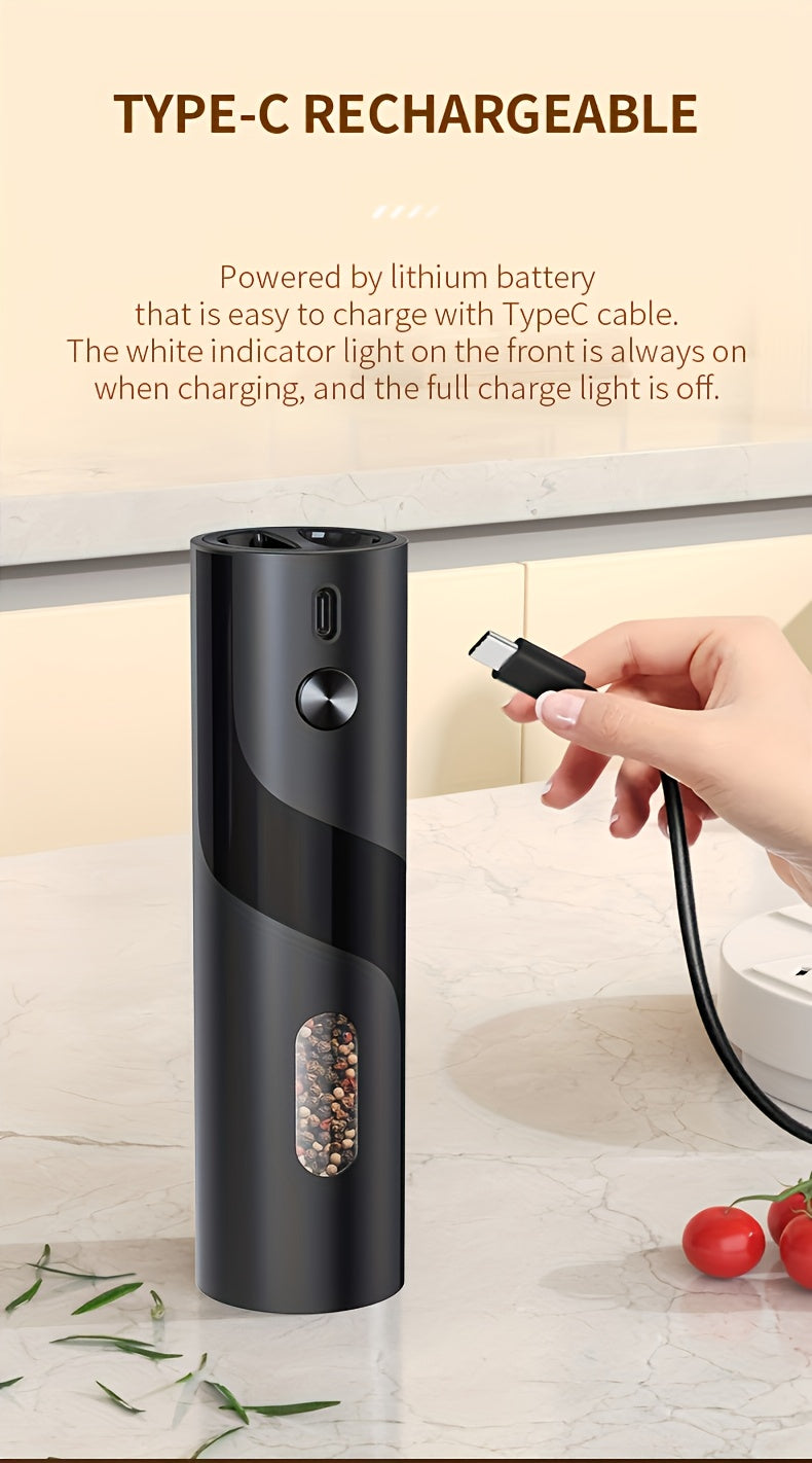 Electric Salt & Pepper Grinder - Rechargeable USB LED
