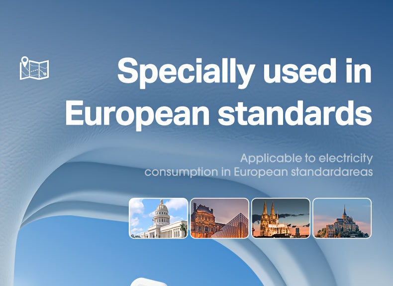 EU Plug Power Strip - 4 Sockets 2 USB Ports Night Light