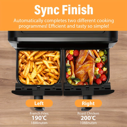 Kehot 9L Dual Door Air Fryer 2400W - 8-in-1 Smart Touchscreen
