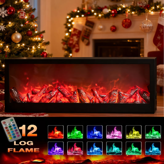Simulated Flame Fireplace Lamp - Remote Color-Changing