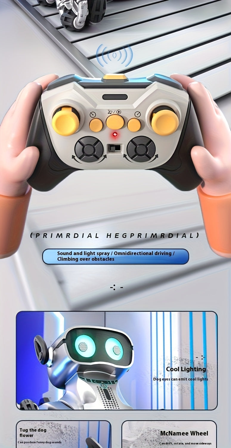 MechaPaw All-Terrain Robot Dog - 8-Wheel Remote Control Mechanical