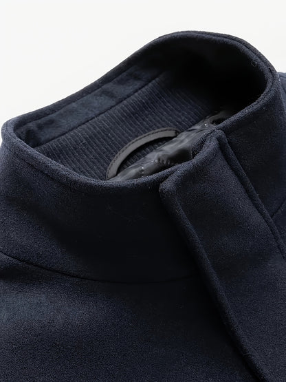 Men's Autumn/Winter Tweed Coat - Business Double-Breasted Wool