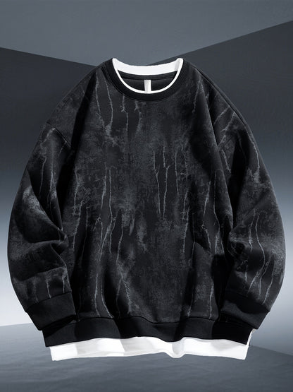 Men's Tie-Dye Sweatshirt - Round Neck Pullover