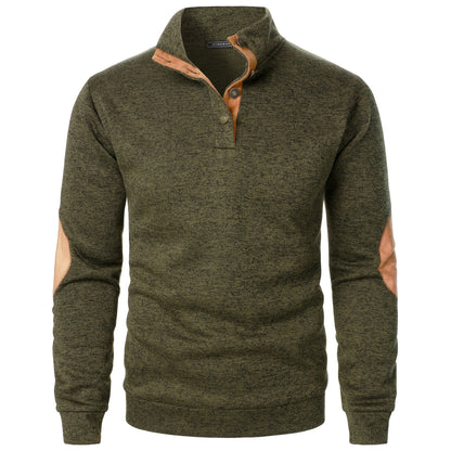 Men's Stand-Collar Casual Sweatshirt - Autumn Winter Long Sleeve