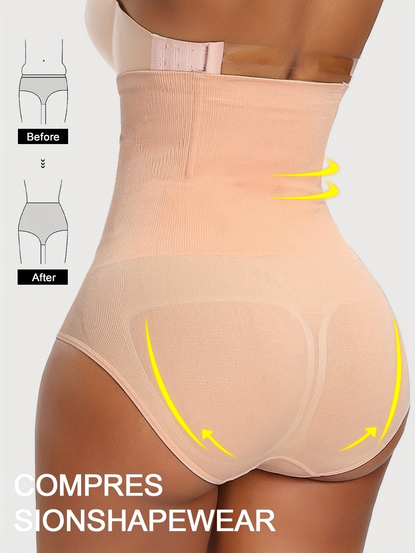 High-Waisted Shaping Panties Women - Lift & Slim Waist Nylon