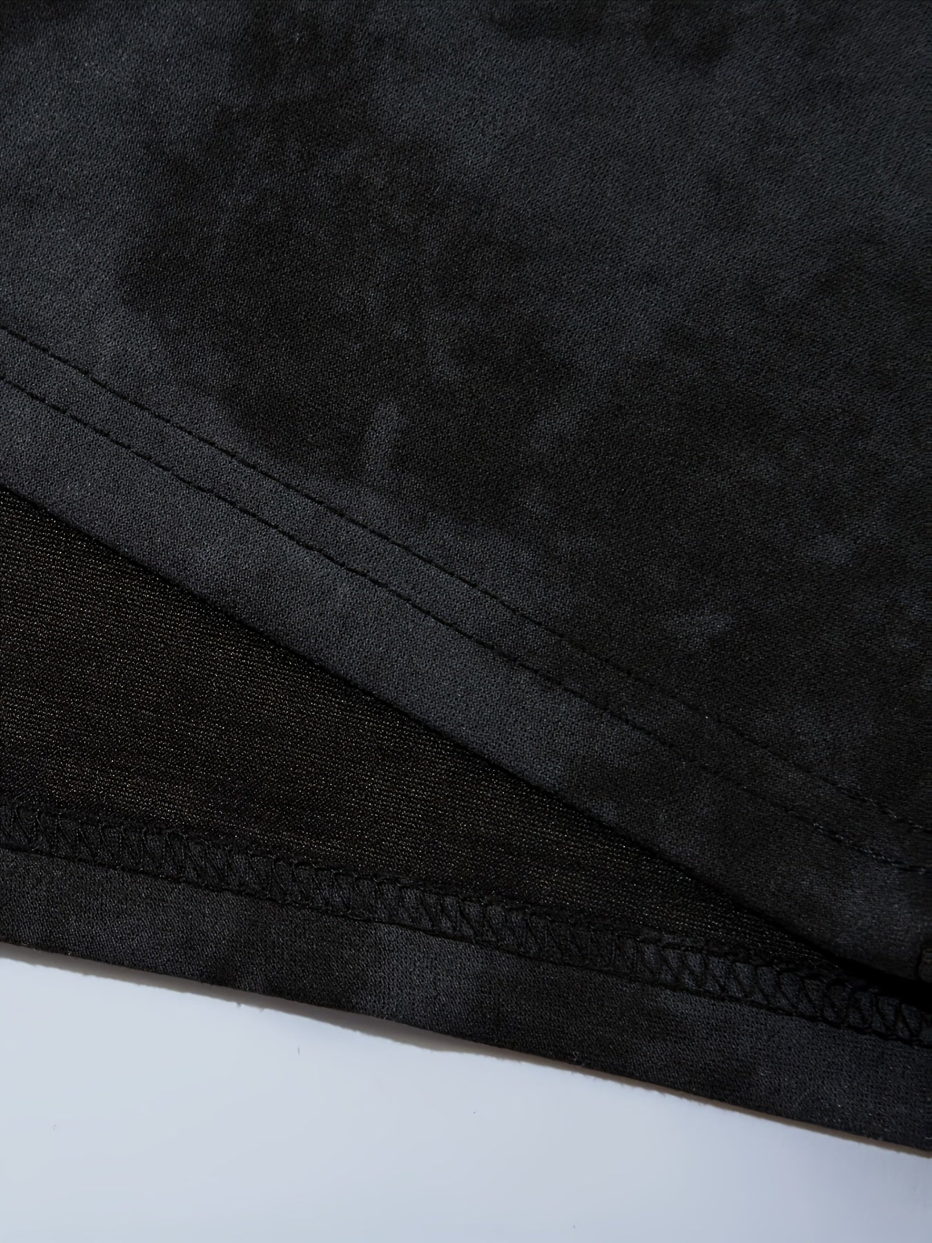 Men's Vintage Tie-Dye T-Shirt - Letter Embroidery Crew Neck