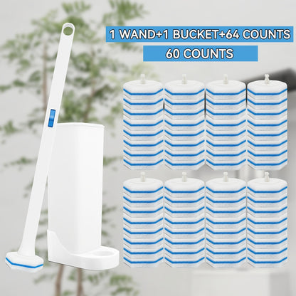 Disposable Toilet Brush Set 60/64pcs - Sponge Complete Tools