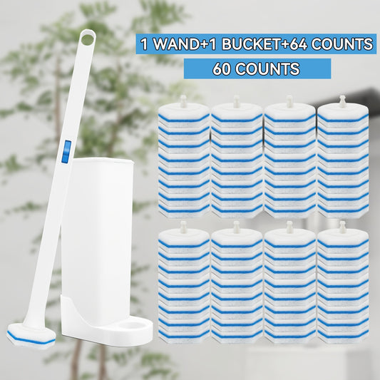Disposable Toilet Brush Set 60/64pcs - Sponge Complete Tools