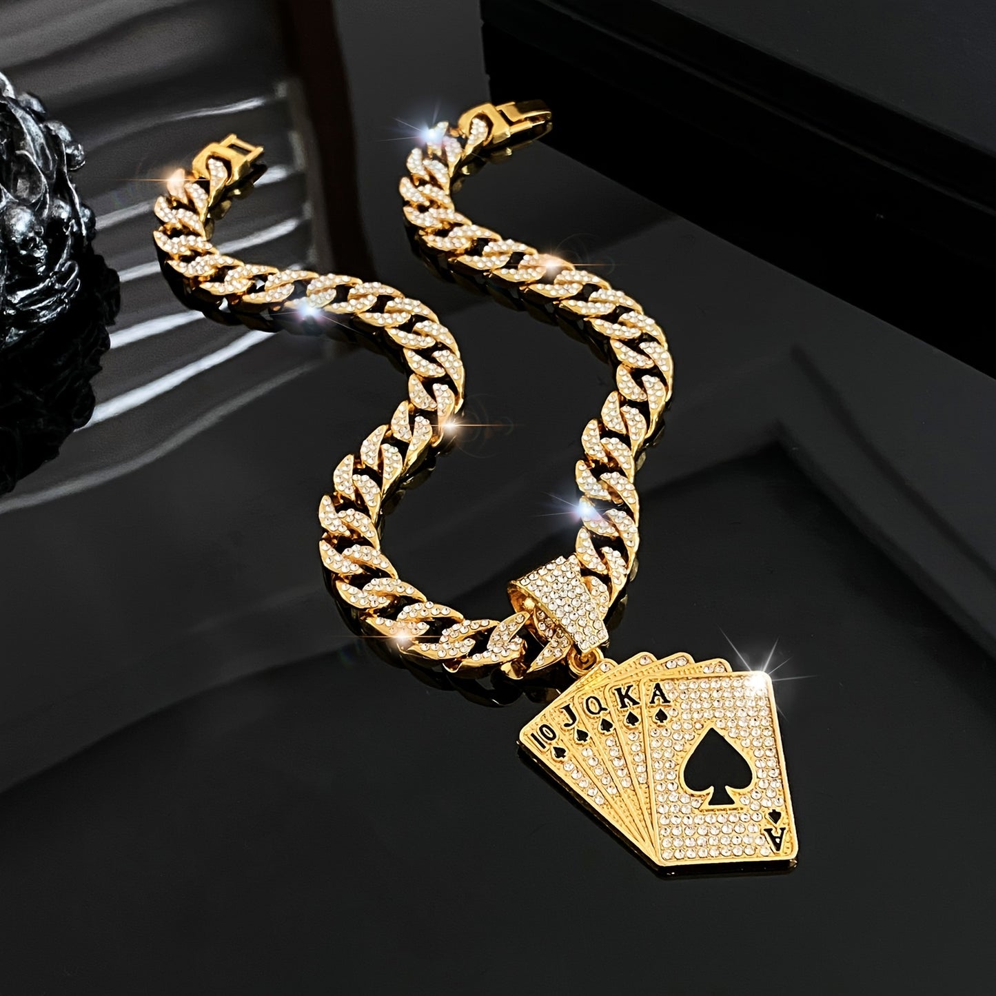 Poker Pendant + Cuban Chain