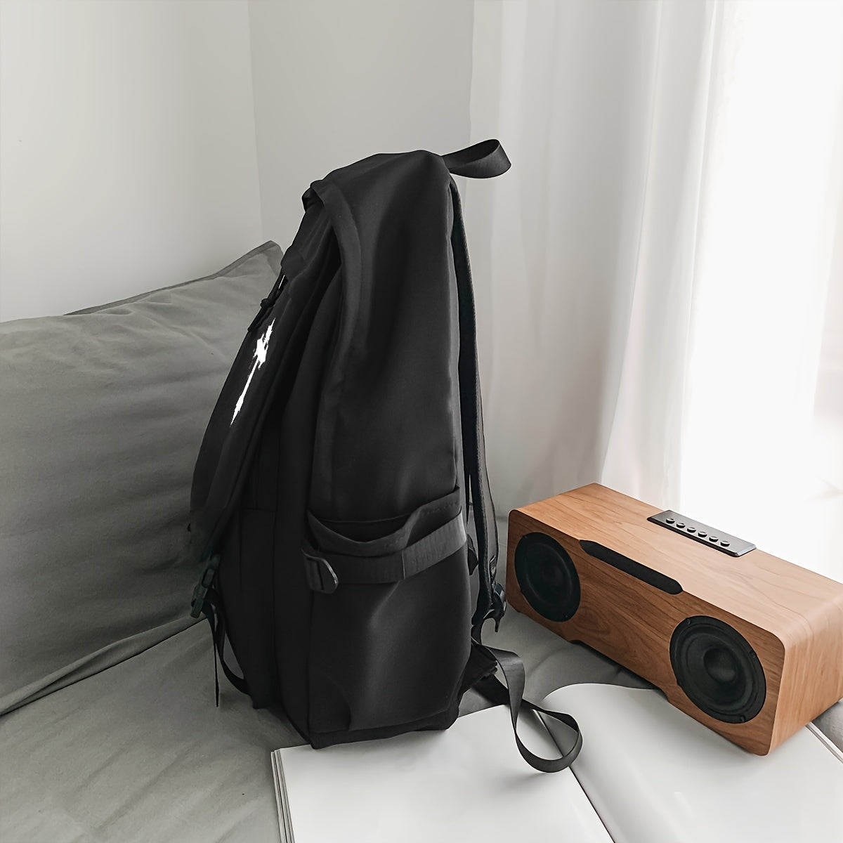 Black Backpack - Foldable Travel Bag