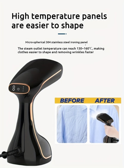 2025 Handheld Garment Steamer - LED Display 9-Second Heating