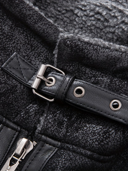 Men's Autumn-Winter Thickened Fleece-Lined Bomber Jacket