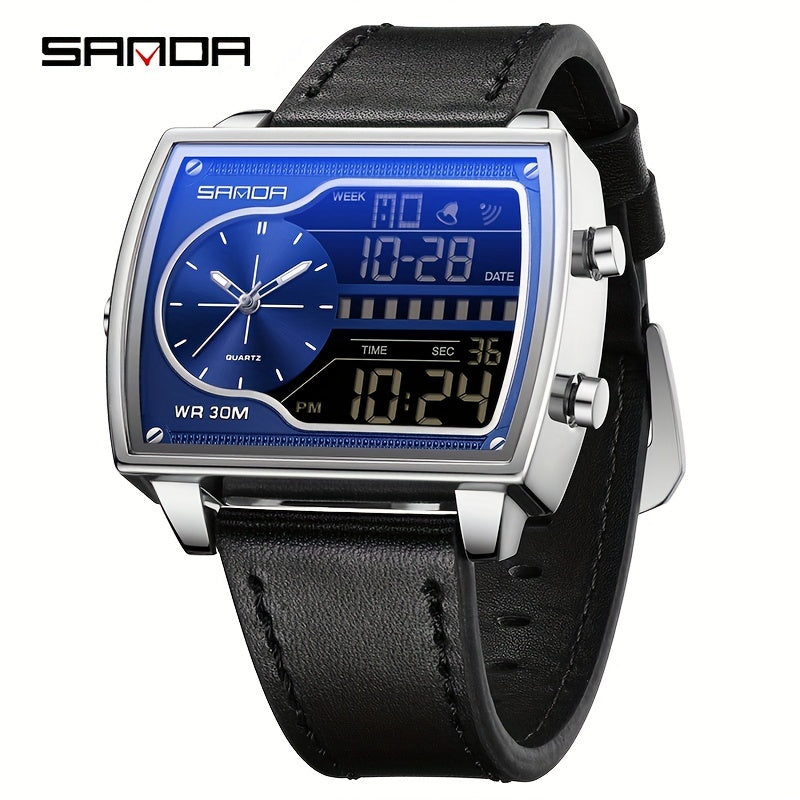OFNS Men's Digital Watch - Multifunctional Electronic Timing Square