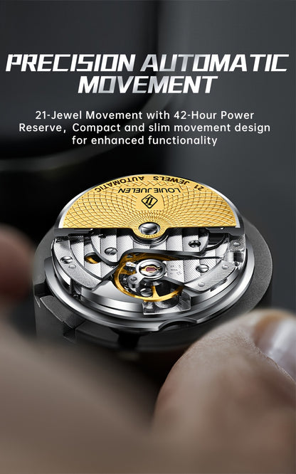 Men's Automatic Mechanical Watch - Premium Hollow Dial Vintage