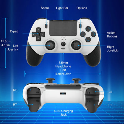 Wireless PS4 Controller - Hall Effect 6-Axis
