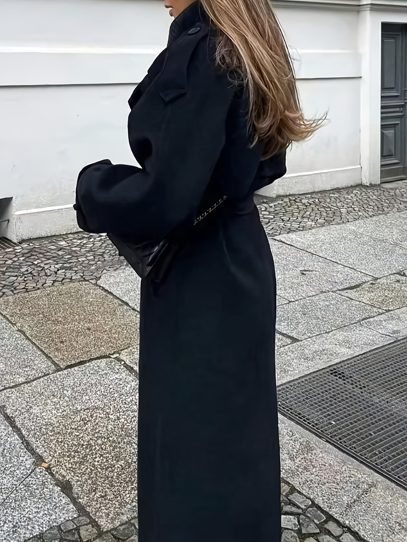 Women's Elegant Double-Breasted Windbreaker - Belted Trench Coat