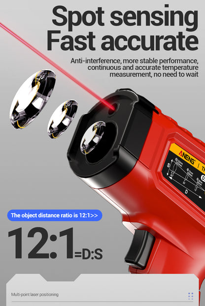 ANENG TH202 Thermometer Hygrometer - Non-Contact -50-600°C LCD
