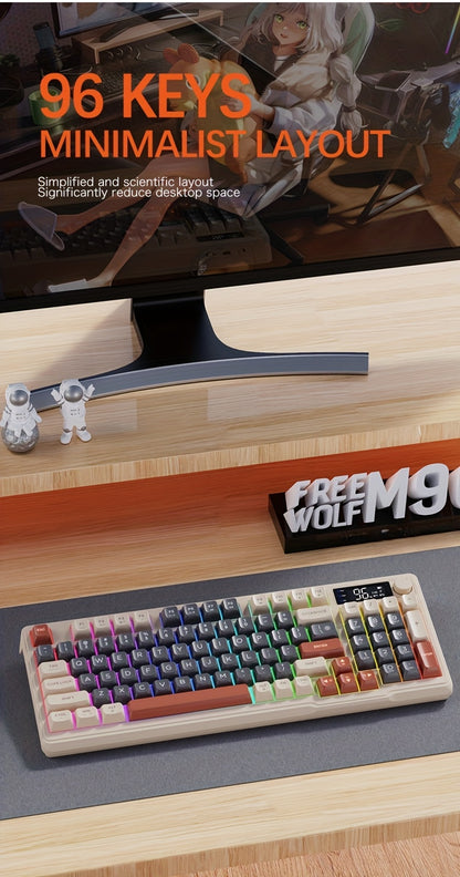 M96 Wireless Keyboard - Dual Mode 5.0/2.4G with RGB Backlit