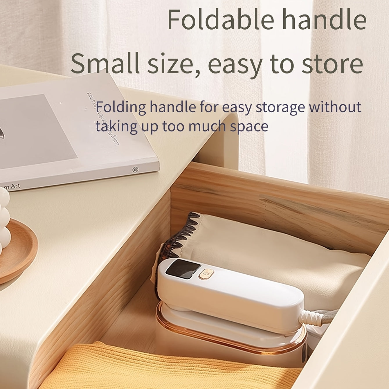 Handheld Steamer with Iron - 3-Speed 180° Rotatable 2-in-1