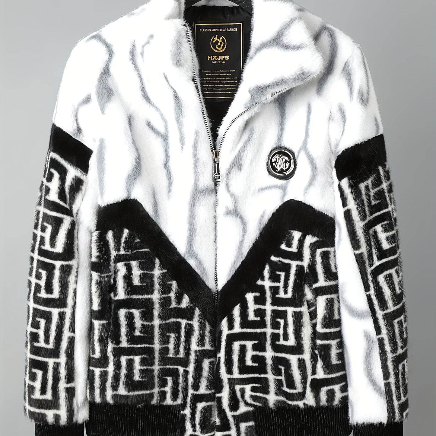 NOIR COUTURE “VANTAGE” Monogram Fleece Jacket