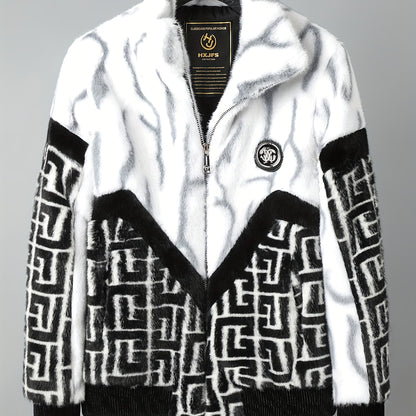 NOIR COUTURE “VANTAGE” Monogram Fleece Jacket