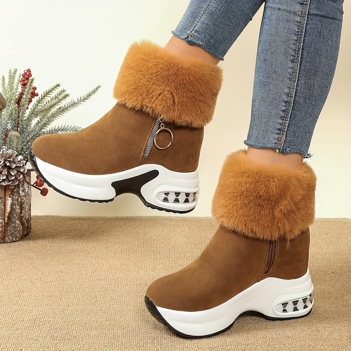 Women's Autumn/Winter Fuzzy Boots