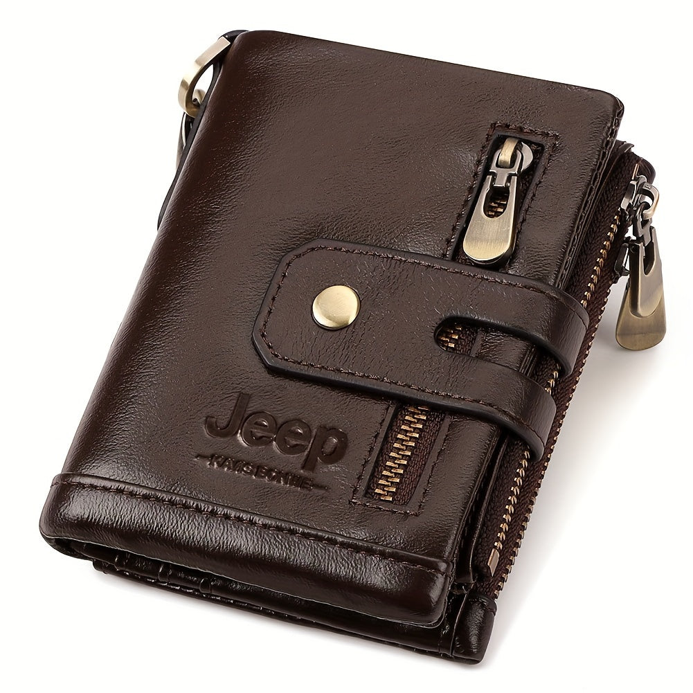 JEEP High Capacity Genuine Leather Wallet - RFID Protection Men